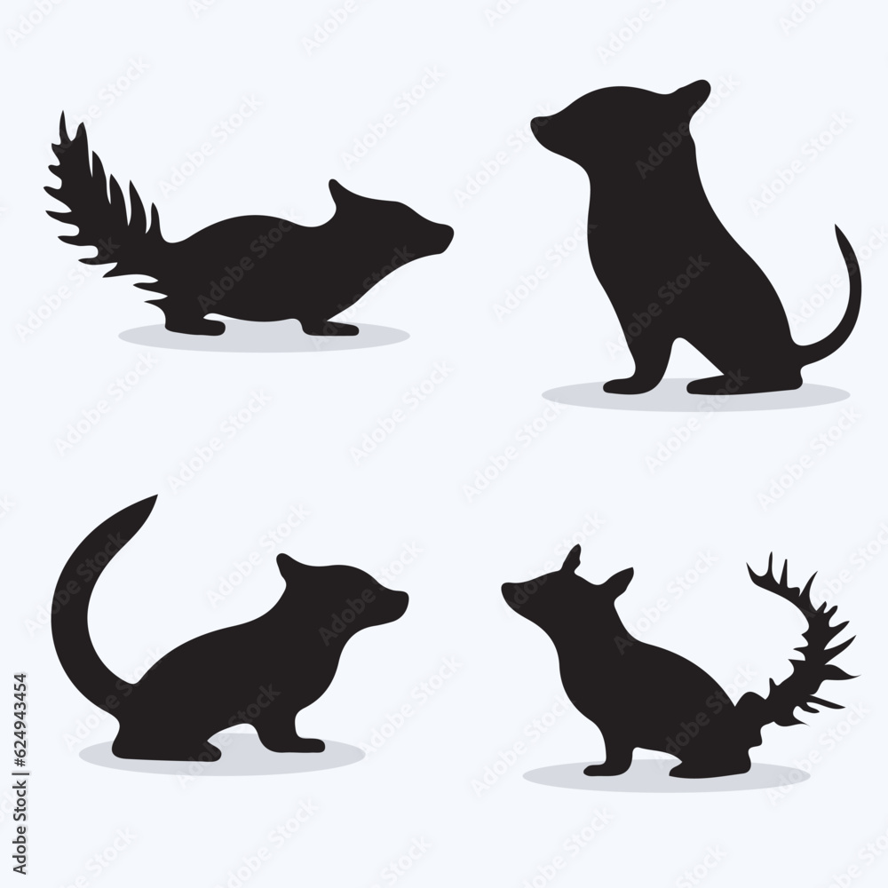 Axolotl silhouettes and icons. Black flat color simple elegant Axolotl animal vector and illustration.	