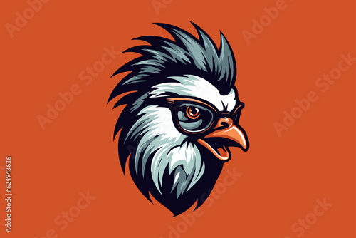 Happy Rooster Mascot Logo Template © fysaladobe