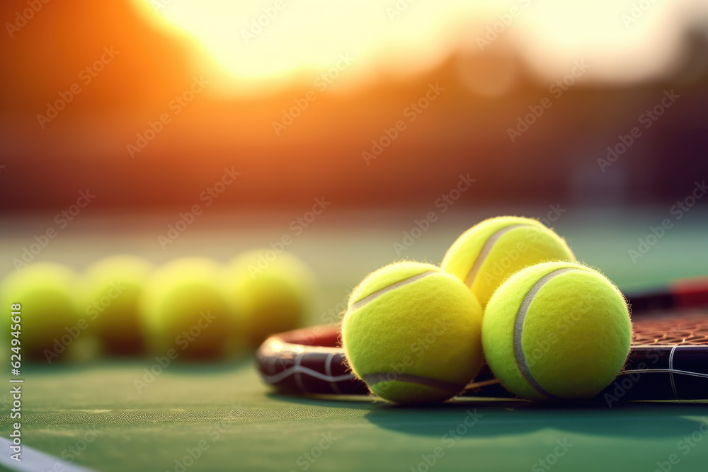 professional tennis match at a stadium, where two players are competing for victory in a tournament. Spectators around the stadium watch screens and are in complete excitement about the match