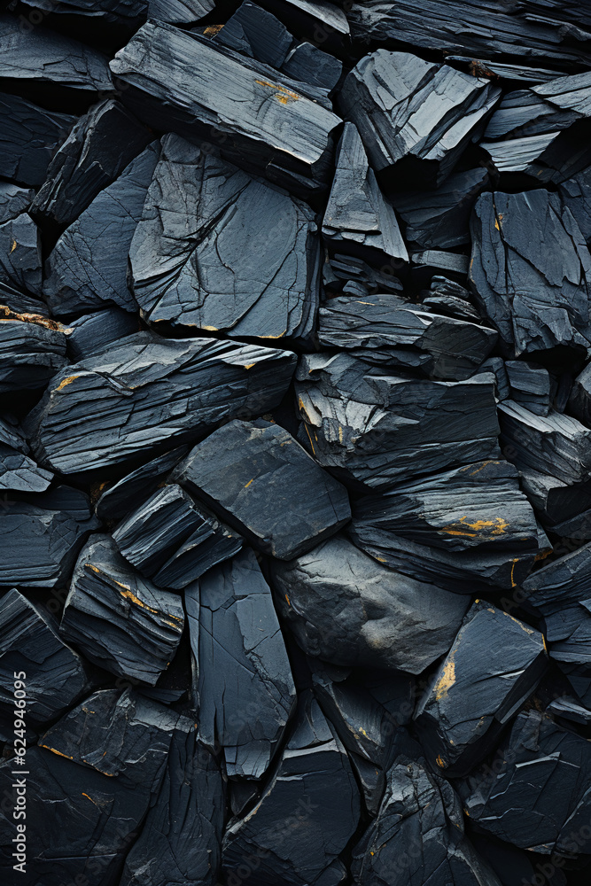 Black stone wall texture background. AI generative Black stone wall texture background. AI generative