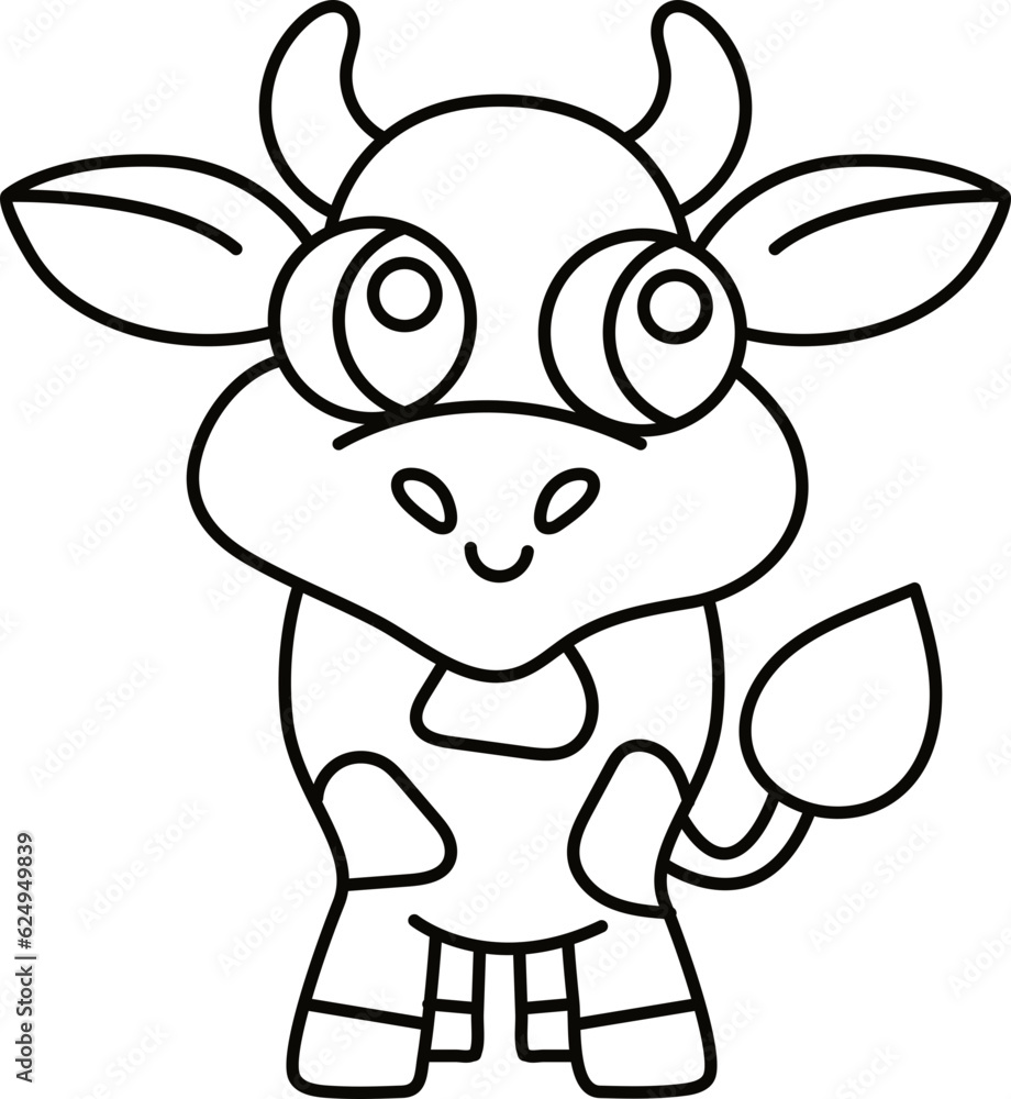 Obraz premium Doodle cute illustration. Kawaii characters for childrens coloring book
