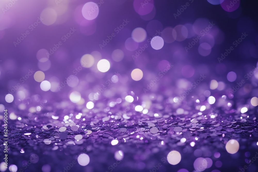 purple violet small glitter, bokeh background | Generative AI