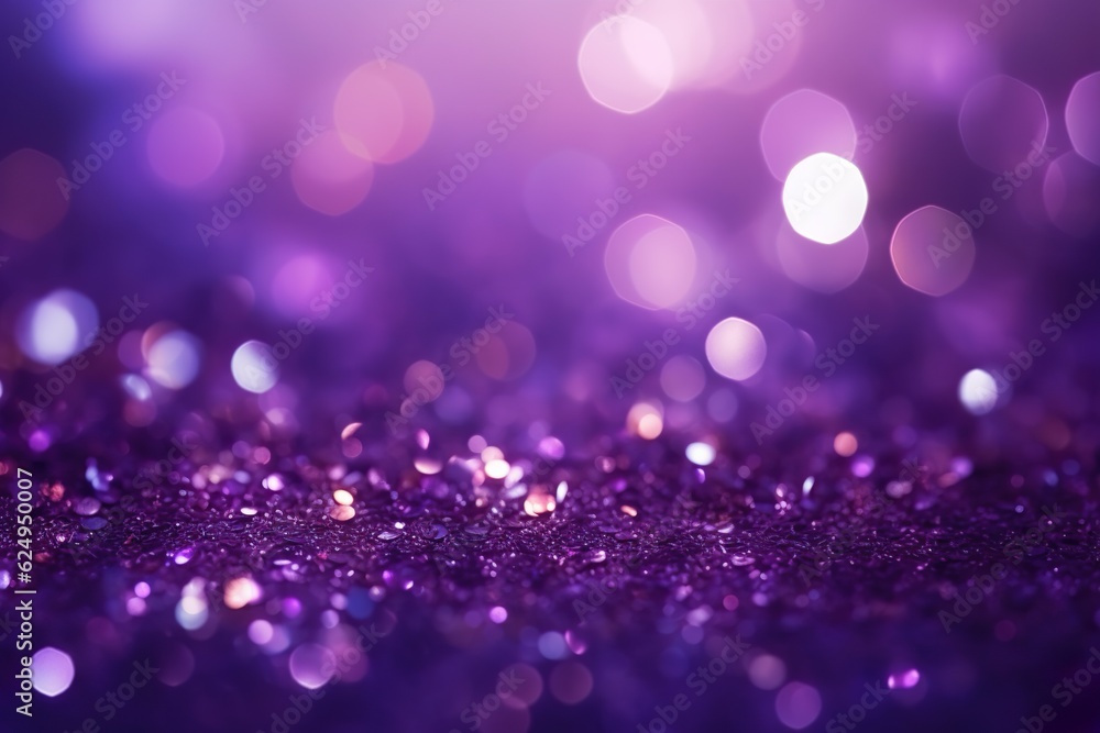 purple violet small glitter, bokeh background | Generative AI