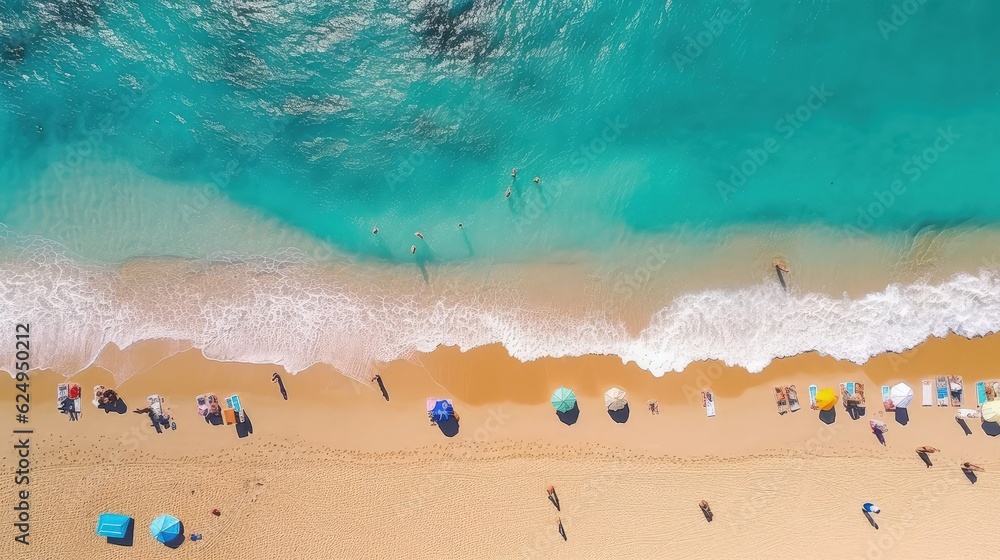 Sea and beach aerial photography. AI generated Sea and beach aerial photography. AI generated