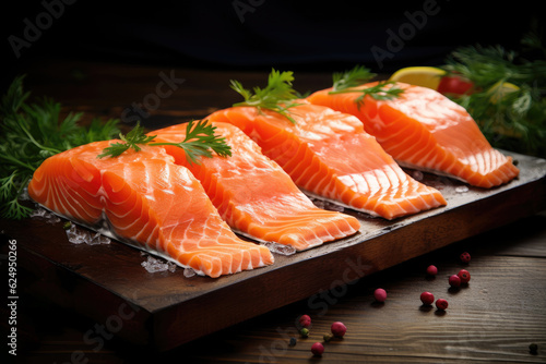 salmon fillet on a plate