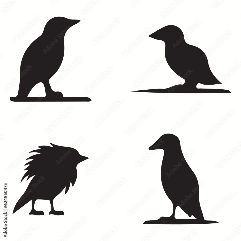 Fototapeta premium Baboon silhouettes and icons. Black flat color simple elegant Baboon animal vector and illustration.