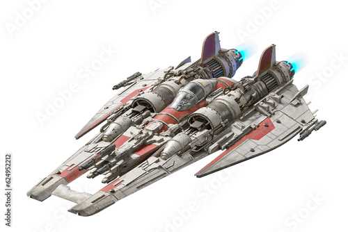 Fototapeta Naklejka Na Ścianę i Meble -  ufo fighter jet is passing by in drone top view