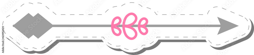 Arrow sticker with white outline Arrow sticker with white outline