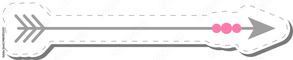Arrow sticker with white outline Arrow sticker with white outline
