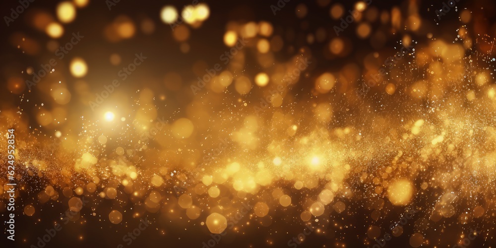 Abstract gold background, gold blurred glitter. Grunge style. Generative AI Abstract gold background, gold blurred glitter. Grunge style. Generative AI