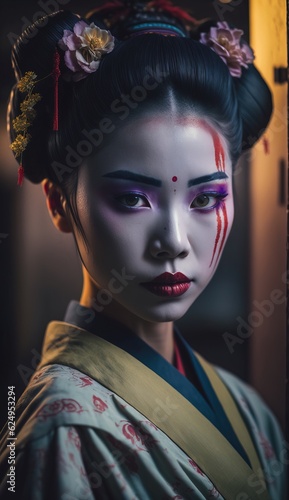 Fictional character, Portrait of a Geisha, Generative AI