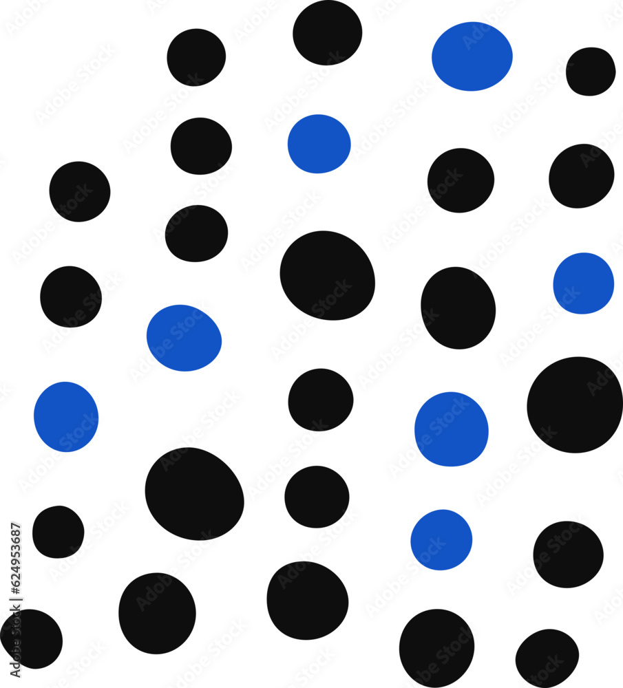 Abstract texture with blue and black circles Abstract texture with blue and black circles