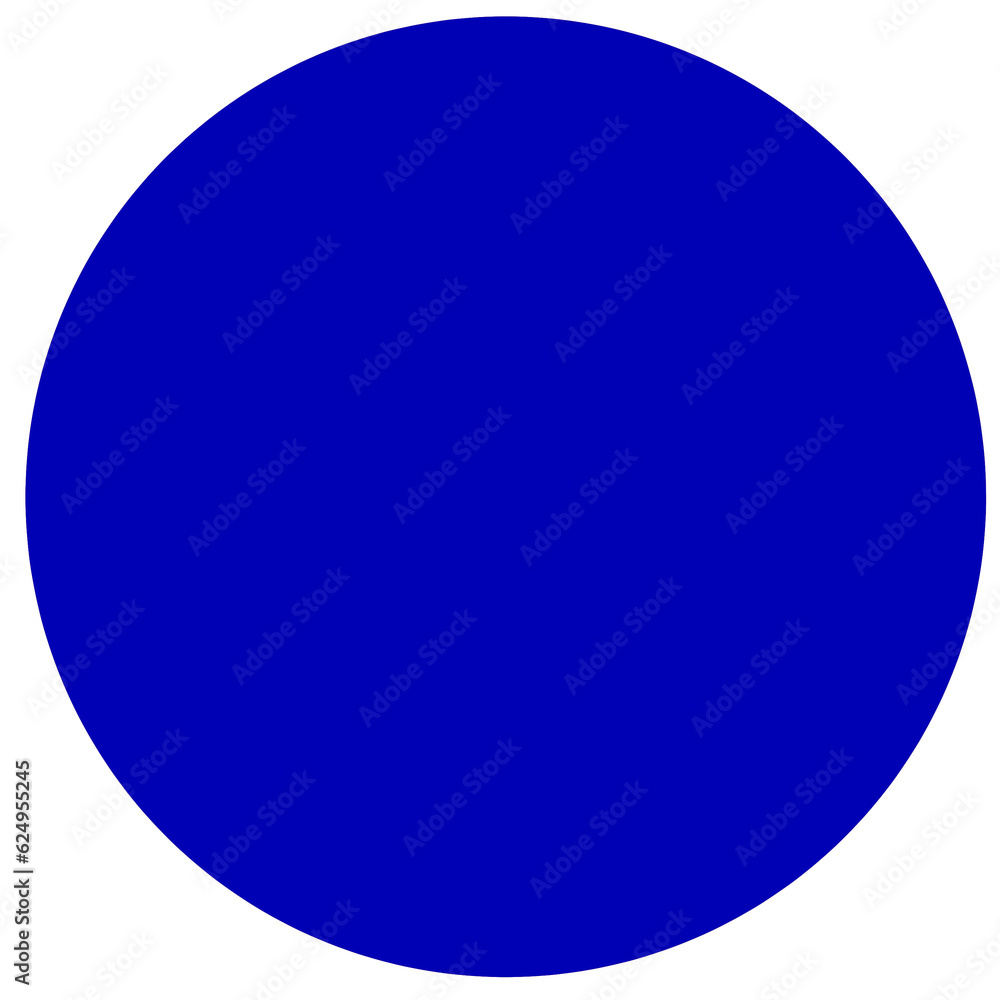 The circle has a solid blue color used as an illustration