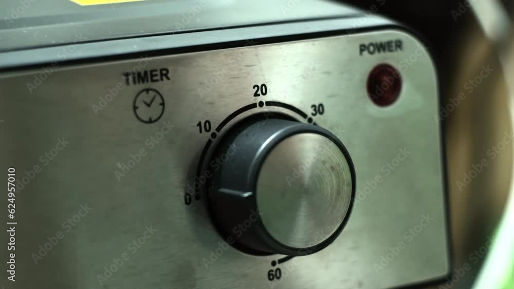 Microwave oven timer knob with multiple time duration options from zero