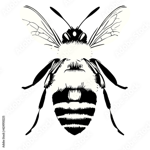 black and white wasp