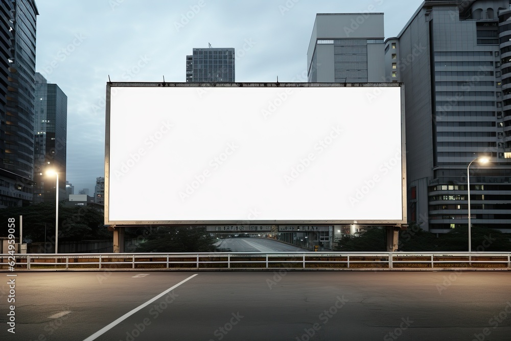 billboard blank for outdoor advertising poster | Generative AI billboard blank for outdoor advertising poster | Generative AI