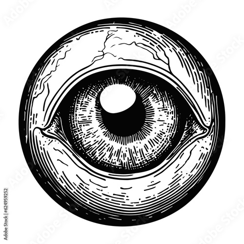 eyeball emblem sketch photo