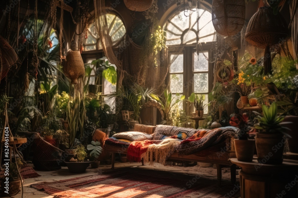 Obraz premium sentimental interior with collections of memories and family values. organized chaos Cluttercore with memories and family values with generative AI.