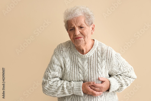 Elderly woman having heart ...