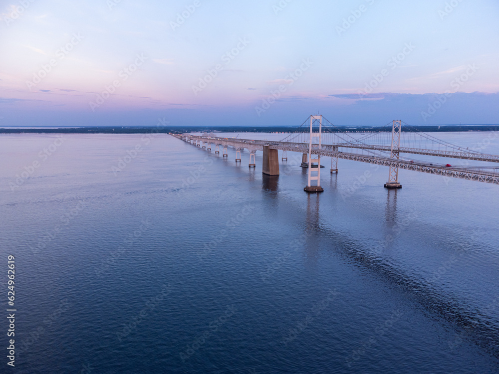 Fototapeta premium Chesapeake Bay Bridge Aerial Photo