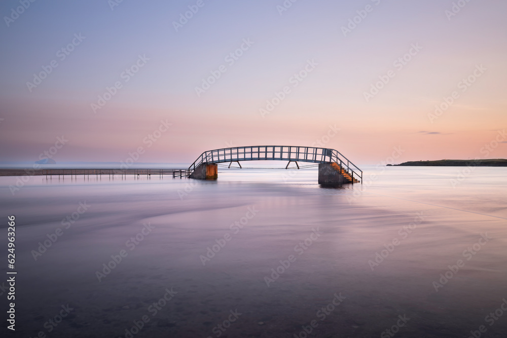 Belhaven bridge also known as the Bridge to Nowhere, located in east Lothian, Scotland.