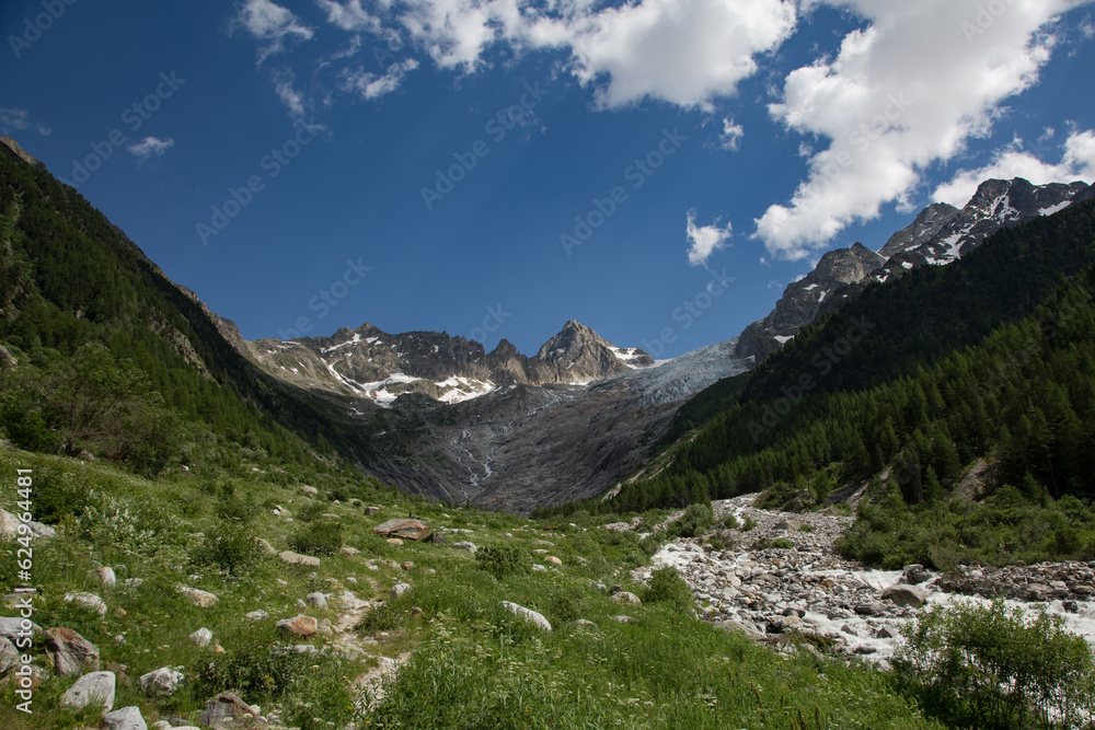 Glacial Valley in Swiss Alps