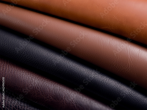 close up of a leather 