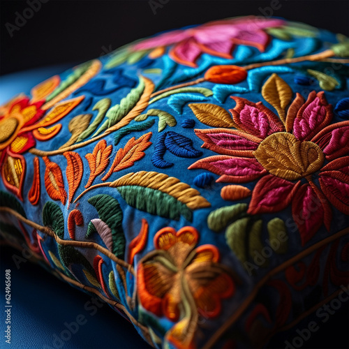 Embroidered pillow 