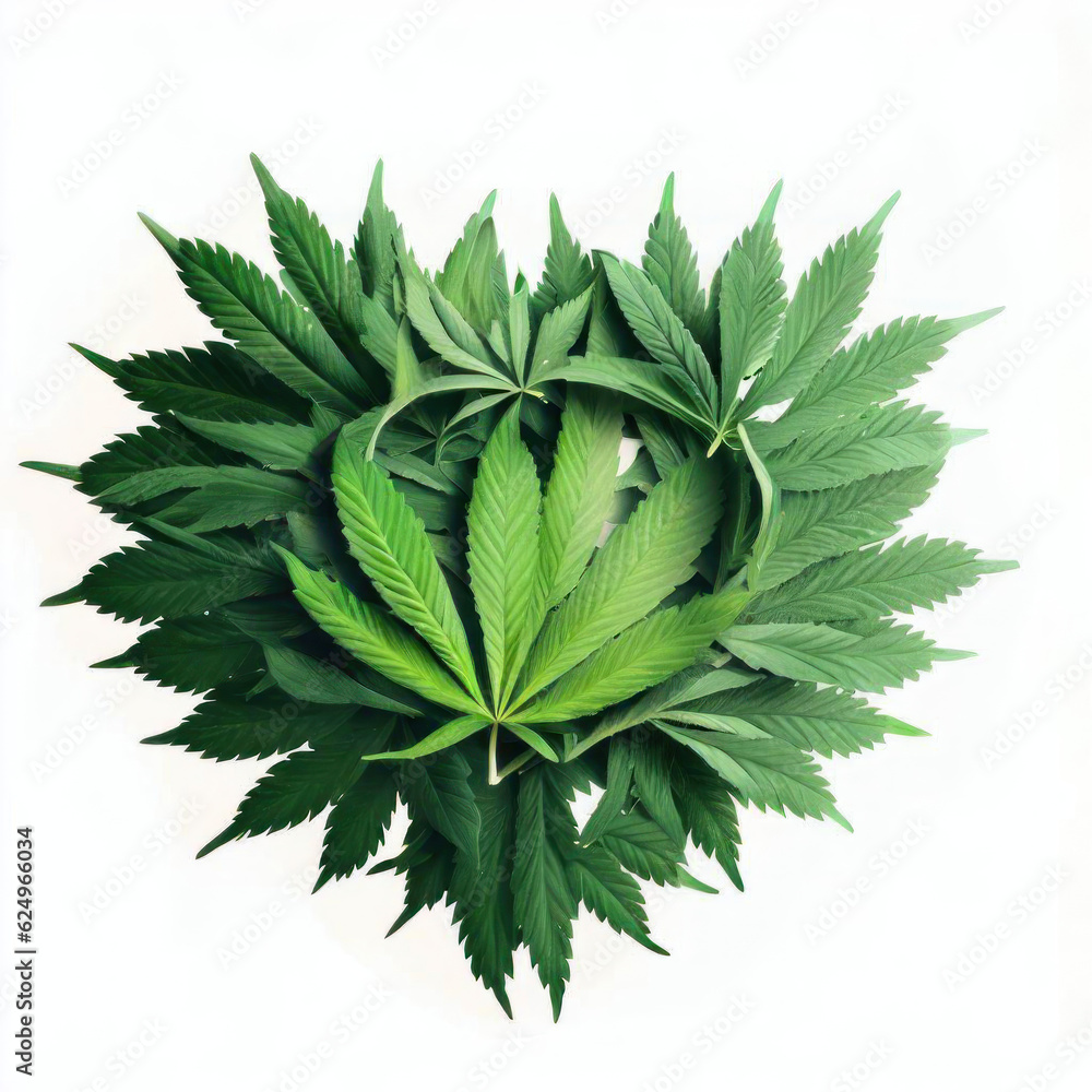 Fototapeta premium Blooming Heart of Cannabis, Generative AI