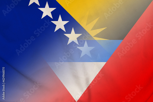 Bosnia and Herzegovina and Antigua and Barbuda government flag international contract ATG BIH photo