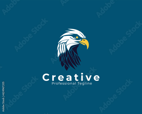 eagle logo, eagle head logo , falcon face logo vector eps file 