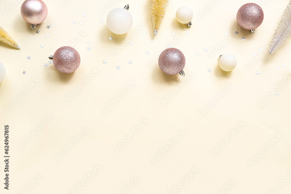 Different Christmas decorations on white background Different Christmas decorations on white background