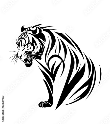 Tribal Tiger Vector