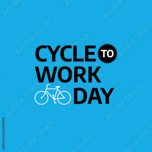 vector graphic of Cycle to Work Day good for Cycle to Work Day celebration. flat design. flyer design.flat illustration.
