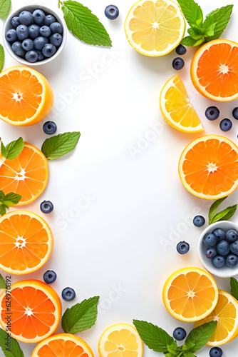 set of fruit background to post