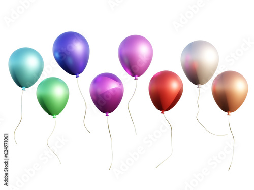 isolated cut out colorful balloon.