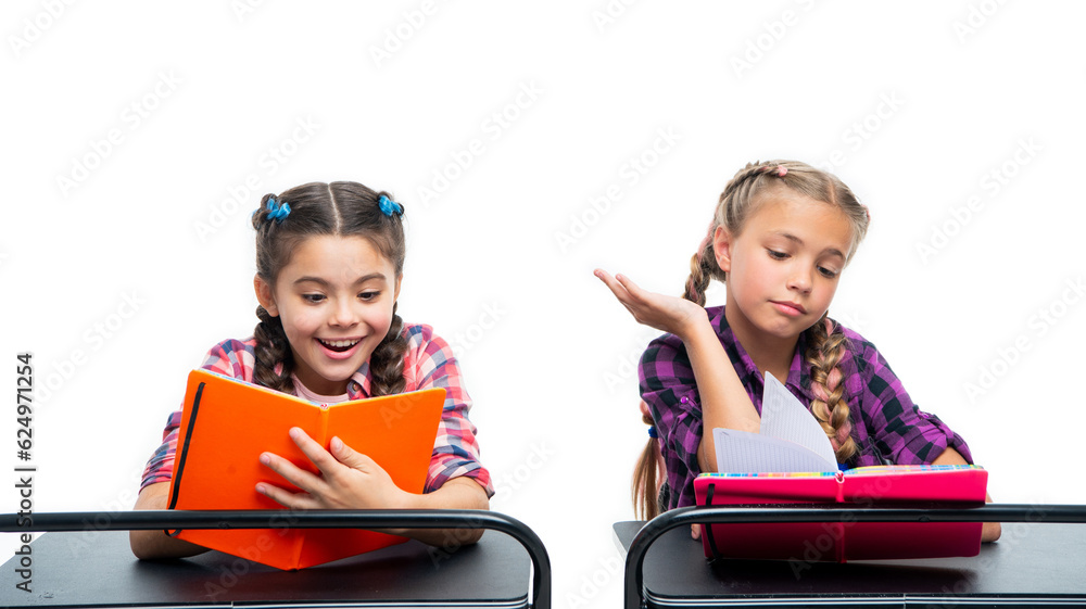 school children study with book. School children study in classroom. education in high school. girls children holding book to study homework. back to school. Children and books school children study with book. School children study in classroom. education in high school. girls children holding book to study homework. back to school. Children and books