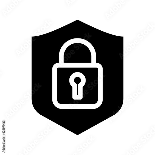 Protection icon vector. Padlock icon isolated on white background