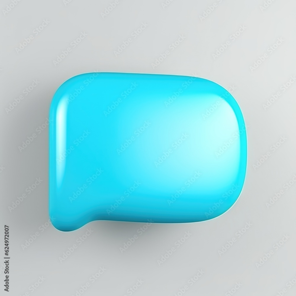 3D Render style of Speech Bubble Icon Emphasizing Communication Generative AI 3D Render style of Speech Bubble Icon Emphasizing Communication Generative AI