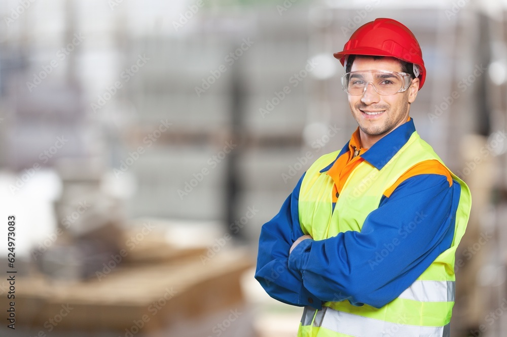 Engineer worker on site containers terminal blur background, Engineer worker on site containers terminal blur background,