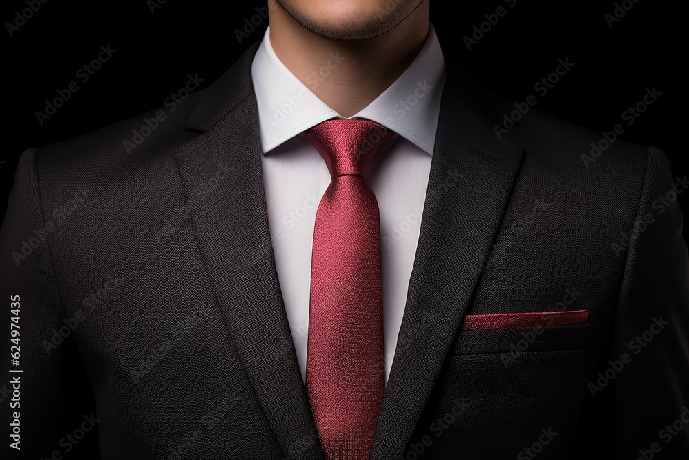 tie on a man in a suit. ai generative tie on a man in a suit. ai generative