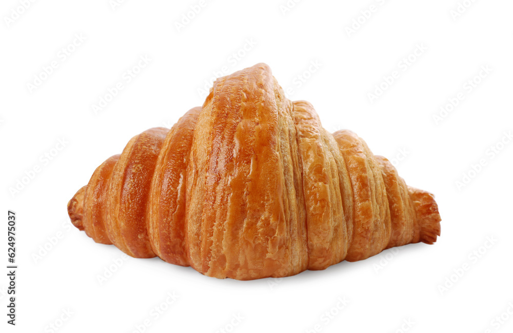 Delicious croissant isolated on white. Fresh pastry