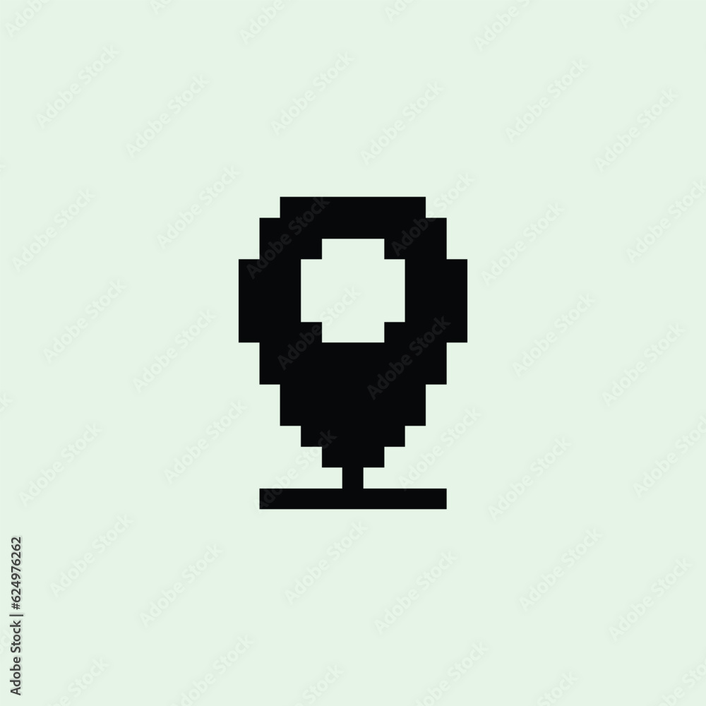 Fototapeta premium this is map icon in pixel art with simple color and green background this item good for presentations,stickers, icons, t shirt design,game asset,logo and your project.