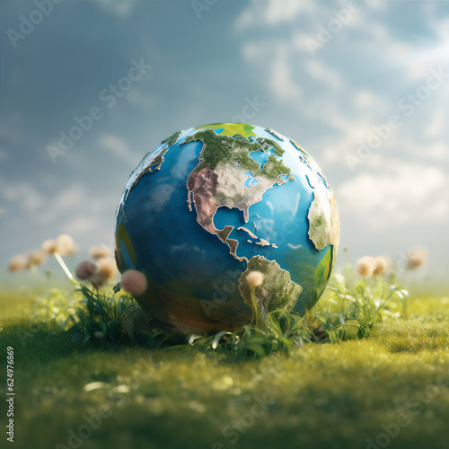 earth illustration, environment issues illustration, generate using generative AI tools