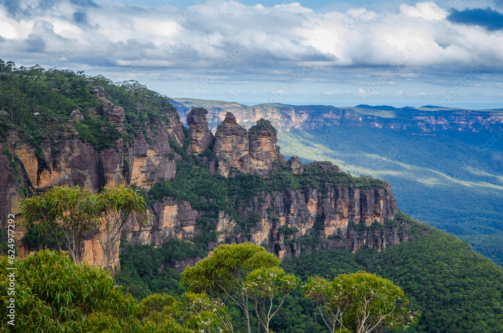 Image of the Three Sisters rock formation in the Blue Mountains