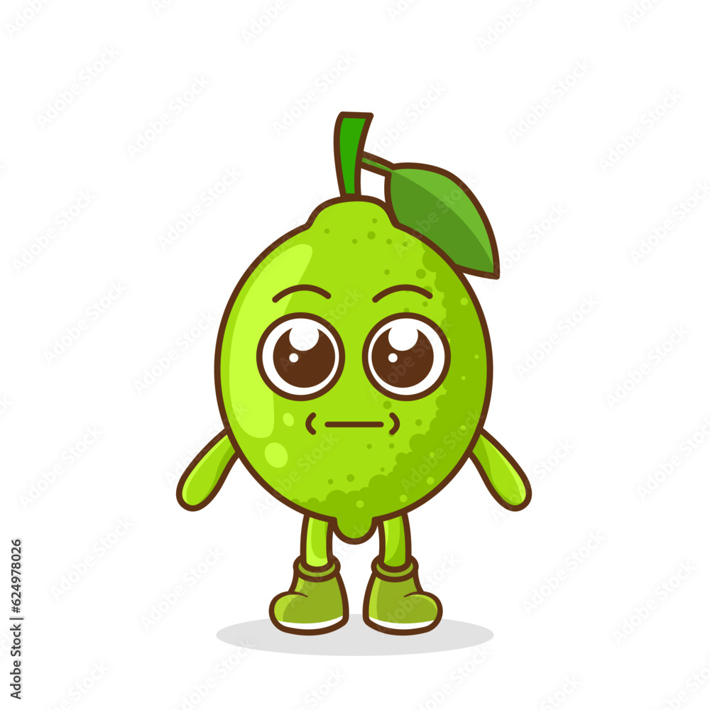 a picture of lime fruit with a flat expression. No words straight face lime fruit emoji. Vector flat design emoticon icon isolated on white background. a picture of lime fruit with a flat expression. No words straight face lime fruit emoji. Vector flat design emoticon icon isolated on white background.