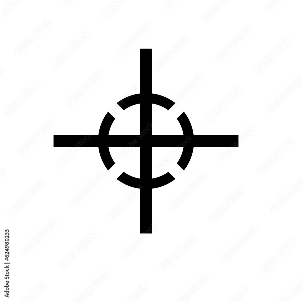 Crosshair icon. Vector illustration. EPS 10. Crosshair icon. Vector illustration. EPS 10.