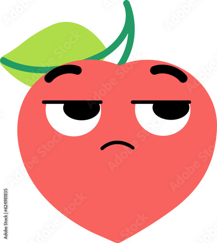Peach Face Looking Right Mistrust