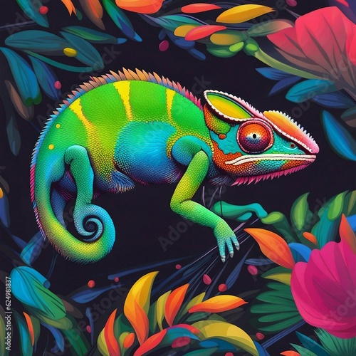 colorful chameleon © adi