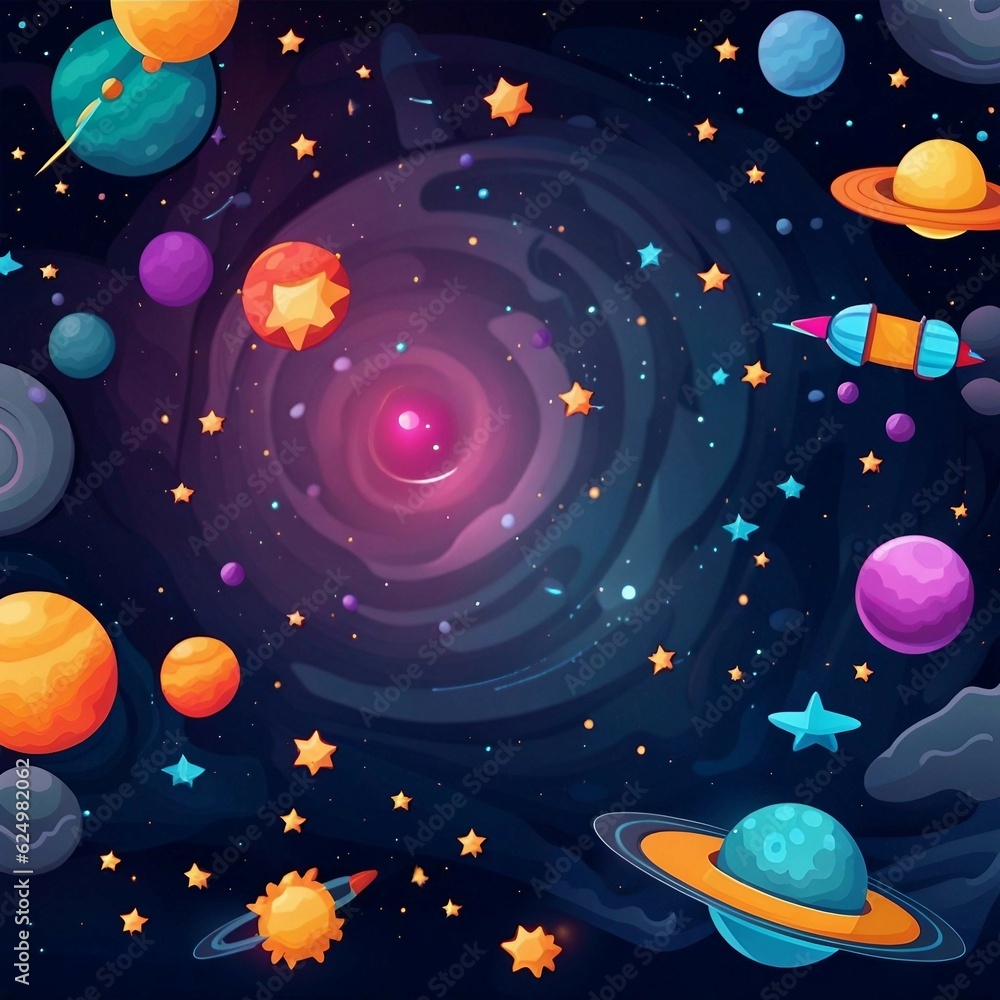 outer space planet star background